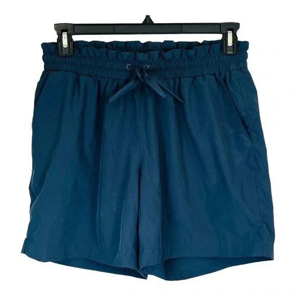 Mondetta Moisture Wicking Paper Bag Waist Shorts Pockets Blue Women Size‎ Medium - Picture 4 of 10